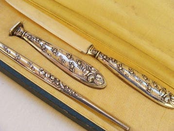 Art Nouveau Silver - Bureauset - Parijs 1900, Antiek en Kunst