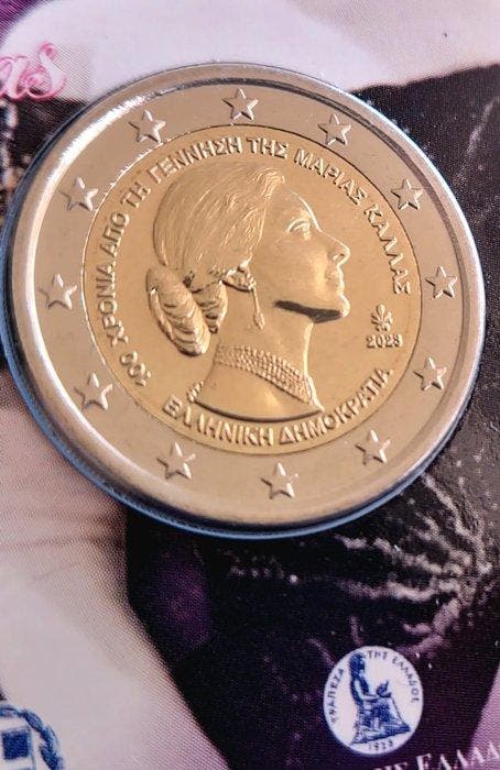Griekenland. 2 Euro 2023 Maria Callas (Zonder, Postzegels en Munten, Munten | Europa | Niet-Euromunten