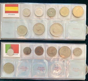 Italië, Spanje, Portugal. Lotto 181 Monete Lire FDC: