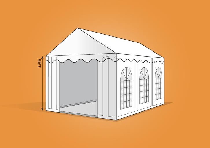 Ambisphere | 5x6m XXL | 2,20m WIT TRANSPARANT, Tuin en Terras, Partytenten, Partytent, Nieuw