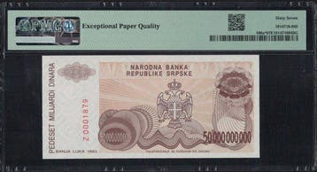 Bosnië en Herzegovina. - 50 000 000 000 Dinara - 1993 -, Postzegels en Munten