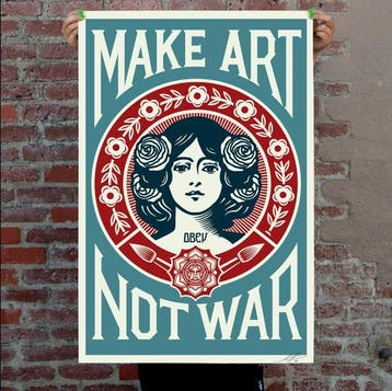 Shepard Fairey (OBEY) - OBEY Make Art Not War (Blue Edition)