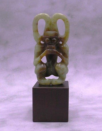 sculptuur, Hongshan Cultuur Alien achtige Gehoornde Godheid