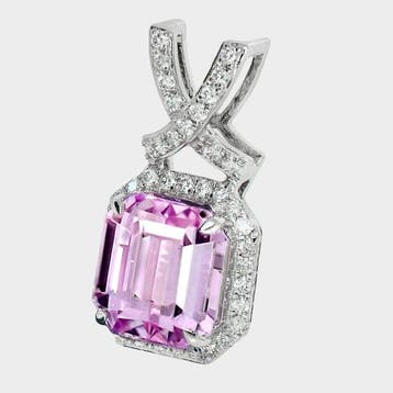Sans prix de réserve - Pendentif - 14 carats Or blanc, HRD