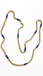 Halsketting - 18 karaat Geel goud - 13.30ct. tw. Lapis