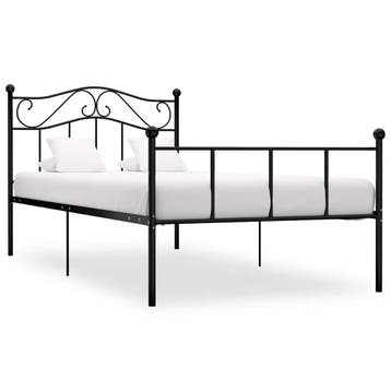 vidaXL Bedframe metaal zwart 90x200 cm, Verzenden