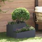 vidaXL Tuin Plantpot Antraciet 60 x 60 x 50 cm Koudgewalst, Tuin en Terras, Verzenden, Nieuw