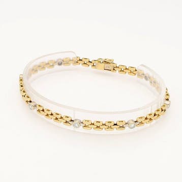 Armband - 18 karaat Geel goud Diamant (Natuurlijk)