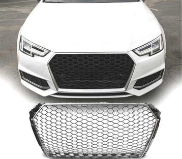 Calandre Pour Audi A4 B9 15-19 Look Rs Gris Mate, Verzenden