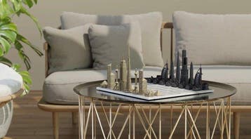 Jeu déchecs - Skyline Chess Luxury Bronze World Icons