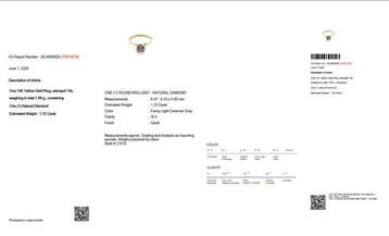 Zonder minimumprijs - Ring - 14 karaat Geel goud - 1.33ct.