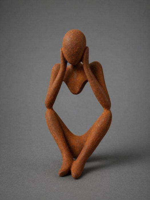 Beeld, metalen zware abstracte afbeelding droomfiguur - 24, Antiek en Kunst, Curiosa en Brocante