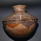 Cocle, Panama, Terracotta Grote versierde kruik GEPUBLICERD, Verzamelen