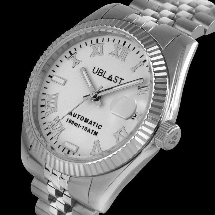 Ublast - Century Roman Number - REF.UBCENR40WH - Homme -, Handtassen en Accessoires, Horloges | Heren