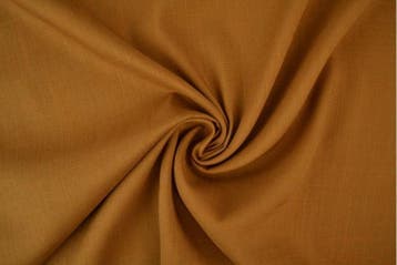 10 meter linnen viscose - Donker okergeel, Hobby en Vrije tijd, Stoffen en Lappen, Verzenden, 120 cm of meer, Geel, Linnen