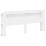 vidaXL Hoofdeinde Kast met opslag Wit Geconstrueerd hout, Verzenden