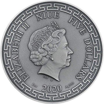Niue. 5 Dollars 2020 Nine Dragons Chinese Legends, 2 Oz