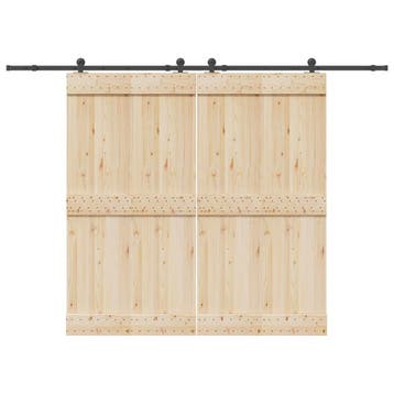 vidaXL Doos met onderdelen voor schuifdeur 305 cm staal, Doe-het-zelf en Bouw, Verzenden, Nieuw
