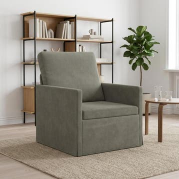 vidaXL Fauteuil Lichtgrijs 70 x 81 x 82 cm Corduroy stof, Verzenden, Nieuw