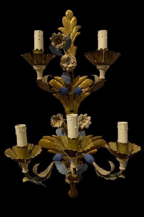 Wandkandelaar (2) - Smeedijzer, Antiek en Kunst, Kunst | Designobjecten