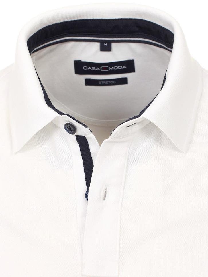 Casa Moda Polo Shirt Comfort Fit Effen Stretch Wit 4470, Kleding | Heren, T-shirts, Verzenden