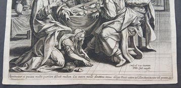 Philip Galle (1537-1612), after De Vos - Gesù nella casa di
