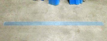 Plexiglas voorzetrand - B125 x D0,3 x H5 cm