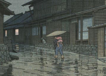 Regen in Nissaka - Kawase Hasui - Japan - 20e eeuw