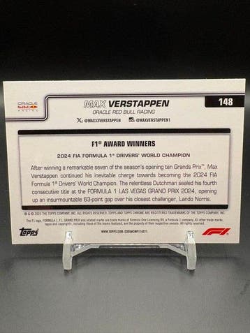 2025 Topps Chrome F1 Max Verstappen #148 Limited edition - 1, Nieuw