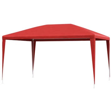 vidaXL Partytent 400 x 300 x 255 cm Rood PE en staal, Verzenden