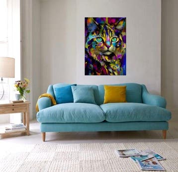 Lea Roche - El Gato del pintor, unique, toile