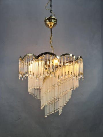 Plafondlamp - Kroonluchter in cascade-stijl – Vintage, Nieuw