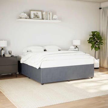vidaXL Bedframe zonder matras 180x200 cm fluweel donkergrijs, Verzenden, Nieuw