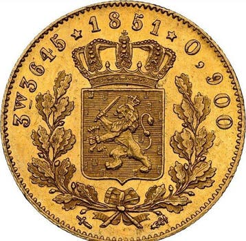 Nederland. Willem III. 5 Gulden 1851