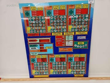 Originele frontplaat van bingo- en spelautomaat..., Nieuw