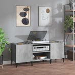 vidaXL Platenkast 121x38x48 cm bewerkt hout betongrijs, Verzenden, Nieuw