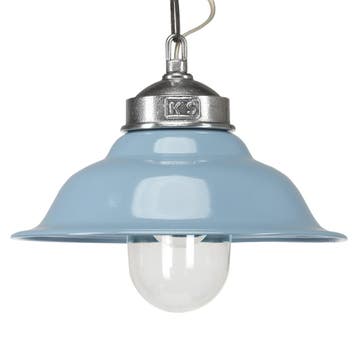 Retro  vintage Porto Fino Blauw Binnenverlichting, Verzenden, Klassiek, Nieuw, Glas