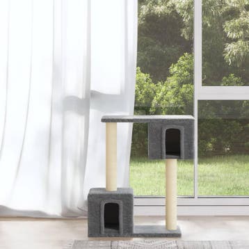 vidaXL Kattenkrabpaal met sisal krabpalen 60 cm lichtgrijs, Verzenden, Nieuw