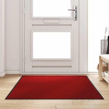 vidaXL Deurmat Rood en Zwart 120 x 180 cm 100% Polyamide, Verzenden
