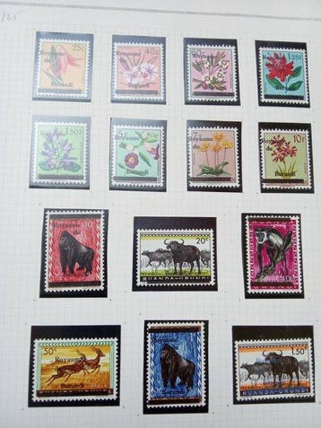 Ruanda-Urundi - Burundi. Nieuwe postzegels zonder linguella, Gestempeld