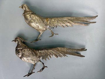 Beeldje - faisans animaux - bibelot art deco - no reserve