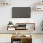 vidaXL Wand TV Stand 120 x 25 x 28,5 cm Bewerkt hout, Huis en Inrichting, Verzenden, Nieuw