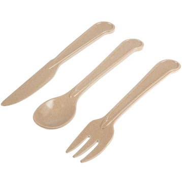 Bestekset | ReUseMe | Rijstvlies | Incl. Juten Tasje |, Verzenden, Nieuw in verpakking