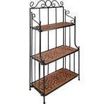 tectake Metalen rek mozaïek 3 niveaus - terracotta, Tuin en Terras, Verzenden, Nieuw