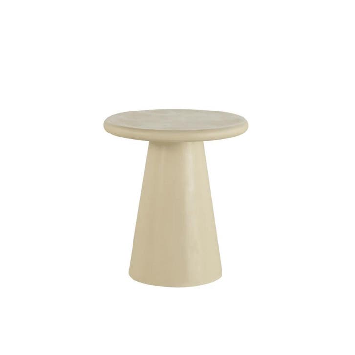 Salontafel Mangohout Rond Maya Microcement 45 Beige cm, Maison & Meubles, Tables | Tables de salon, Envoi