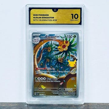 Pokémon Graded card - Alolan Exeggutor 129 - 30th
