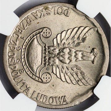 Pologne. 10 Zlotych 1968 / Mint Error MS64 - 25th, Postzegels en Munten