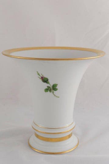 Fürstenberg - Vase - Porcelaine - rose rouge, Antiquités & Art