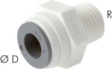 Raccord enfichable 3/8 x R1/4 à filetage mâle POM EPDM, Verzenden