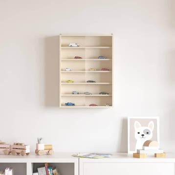 vidaXL Wanddisplaykast met plank Beige 40 x 8,5 x 54 cm, Verzenden